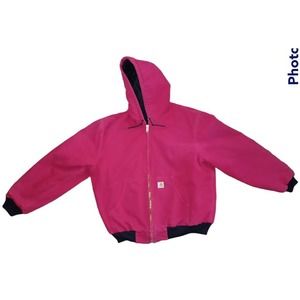 Vintage Red Carhartt J140 Quilted Flannel-Lined Duck Active Jacket Size XL